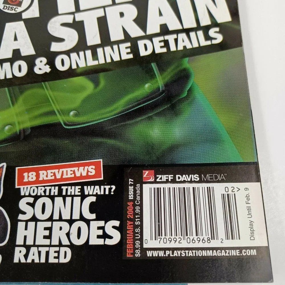 PlayStation Magazine Syphon Filter 04' Issue 77 INCLUDES DEMO DISC *MINOR WEAR